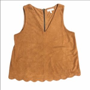 Monteau Tan Scallop Tank